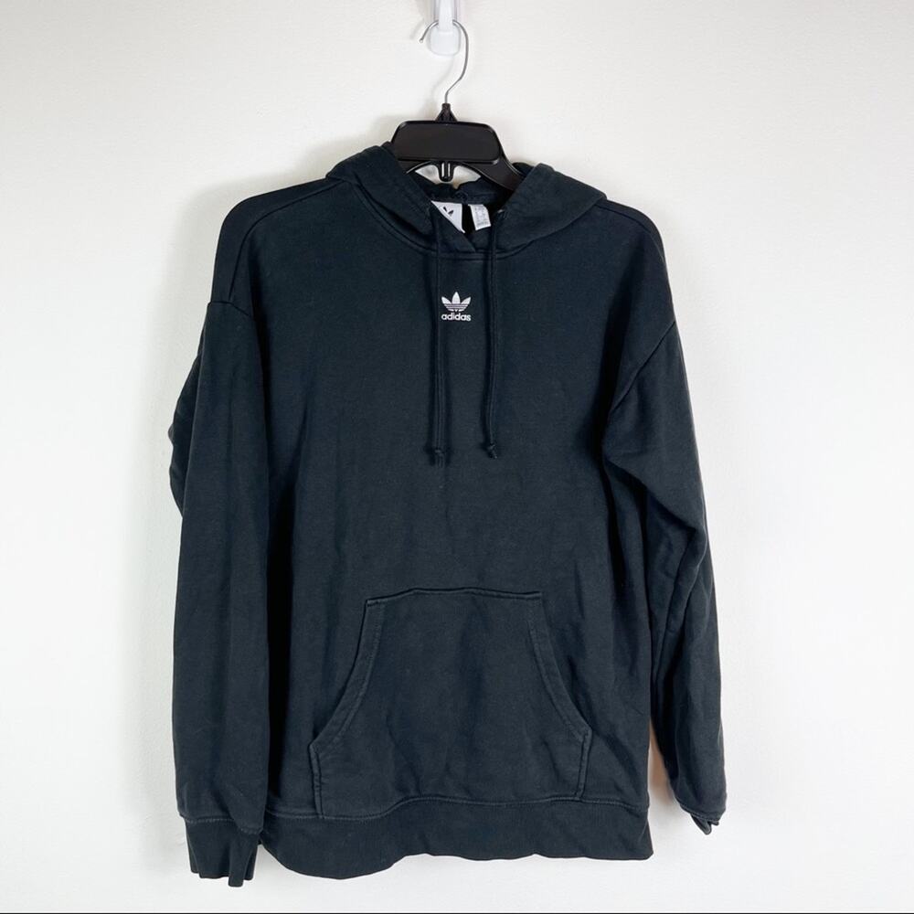 Adidas NWOT Essential Black Fleece Hoodie XS - Picture 2 of 11